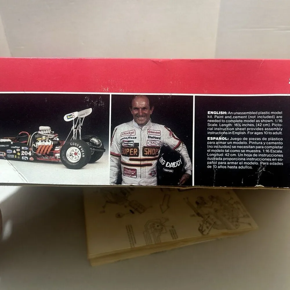 1/16 Revell Don Garlits '74 AA/FD Dragster #7472 Model Kit - Partially Built